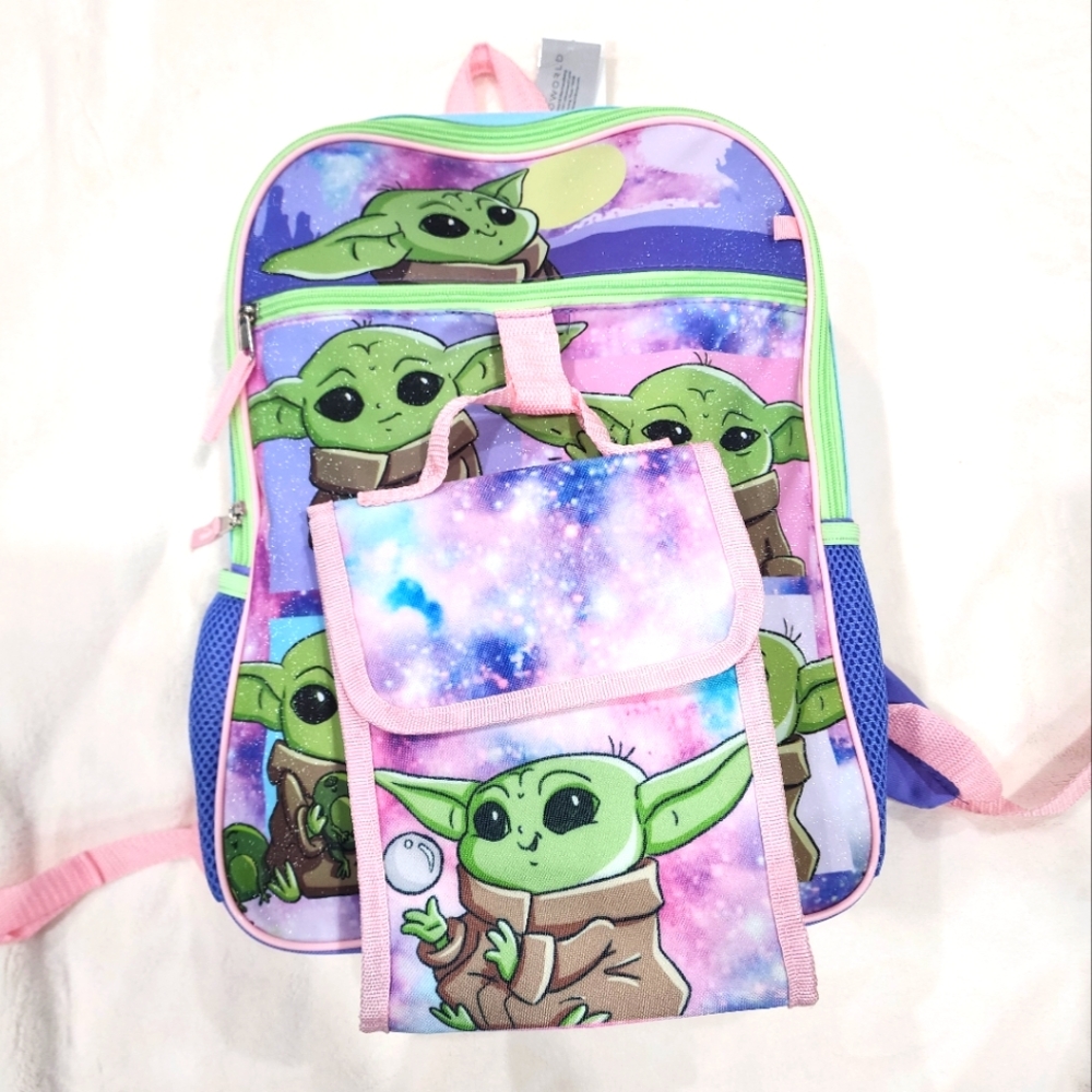 🆕️ Star Wars Grogu Backpack and Insulated Lunch Box 2pcs Set